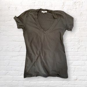 James Perse charcoal gray v neck shirt